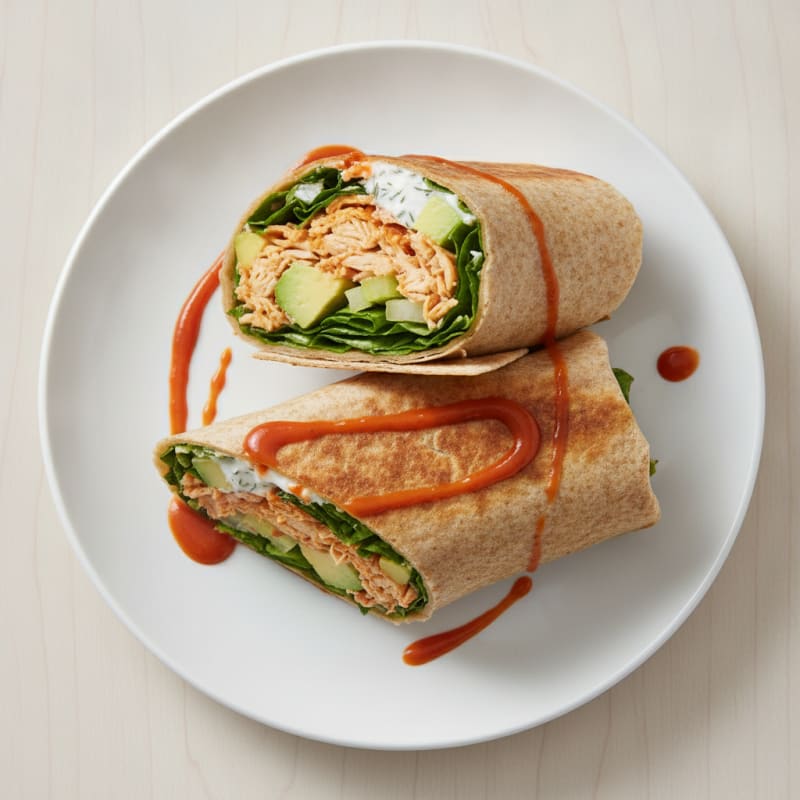Buffalo Ranch Chicken Salad Wrap