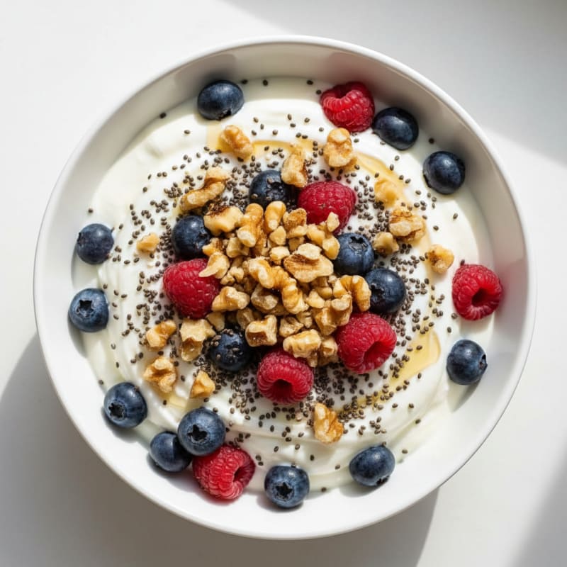 Greek Yogurt Berry Parfait with Chia Seeds