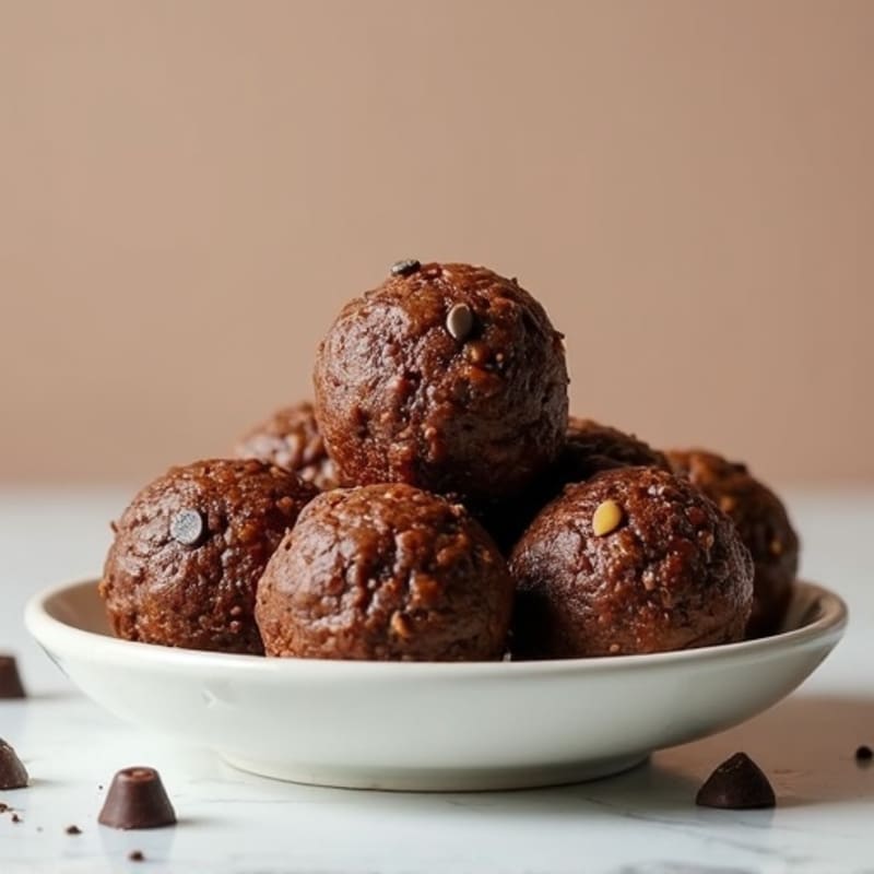 No-Bake Dark Chocolate Almond Energy Bites