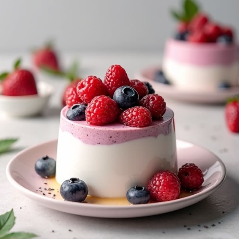 Silky Greek Yogurt Protein Mousse with Berries