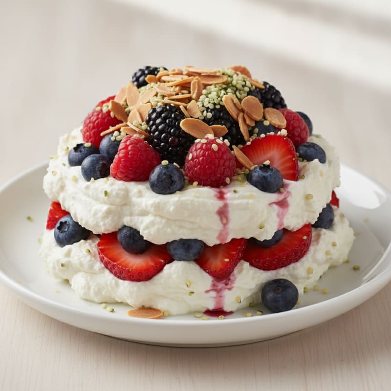 Greek Yogurt Protein Parfait with Mixed Berries