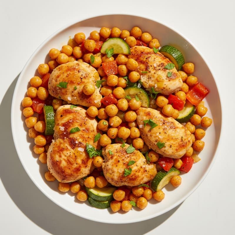 Zesty Roasted Vegetable and Chickpea Medley