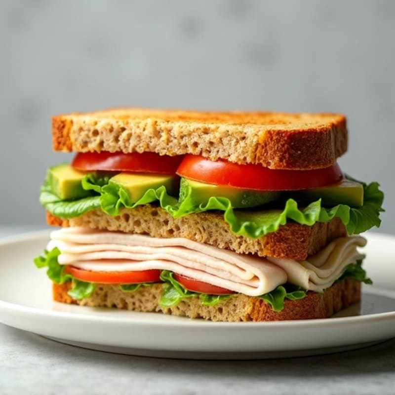 Stacked Turkey Club with Fresh Avocado