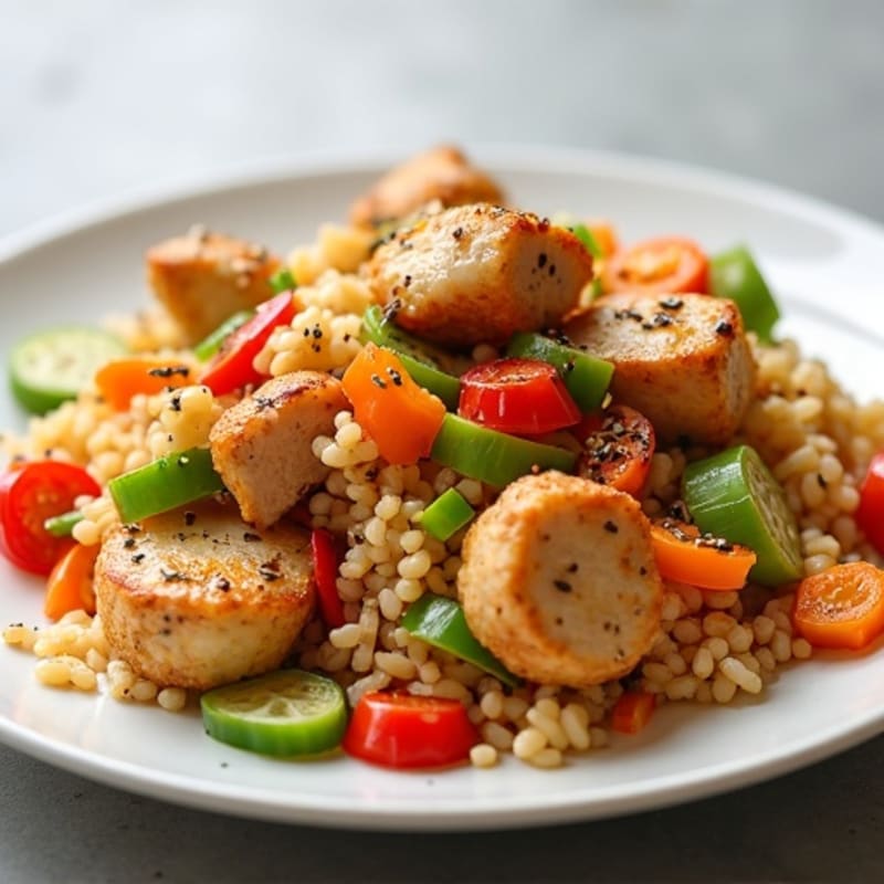 Cauliflower Rice Chicken Stir-Fry