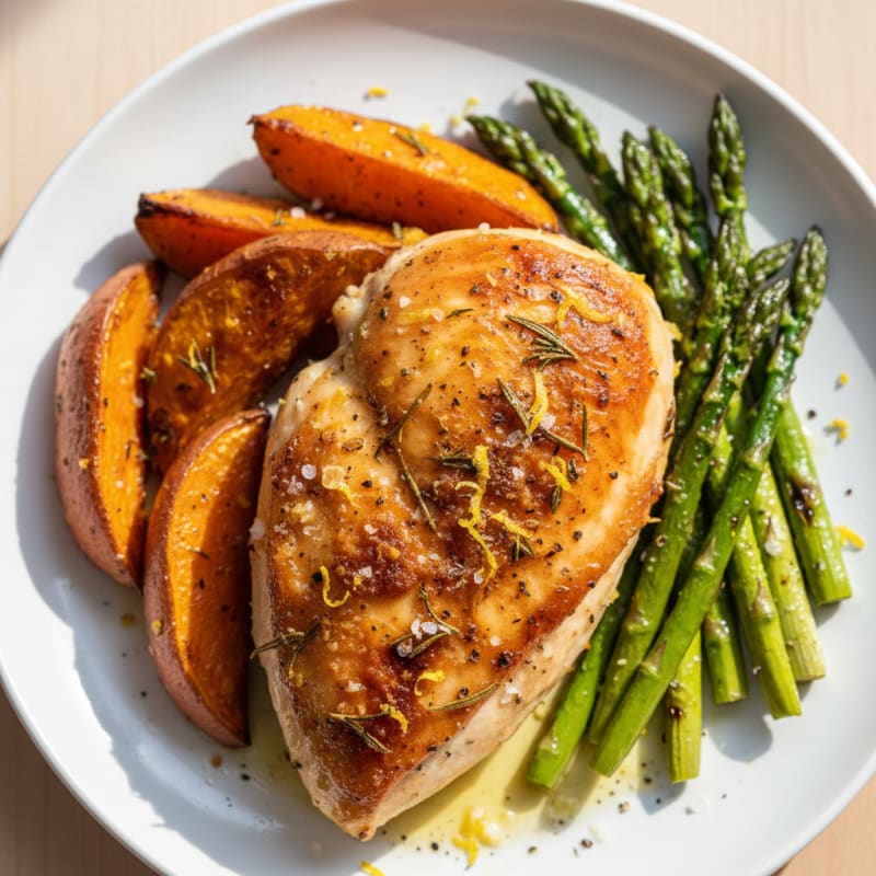 Crispy Lemon Herb Roasted Chicken