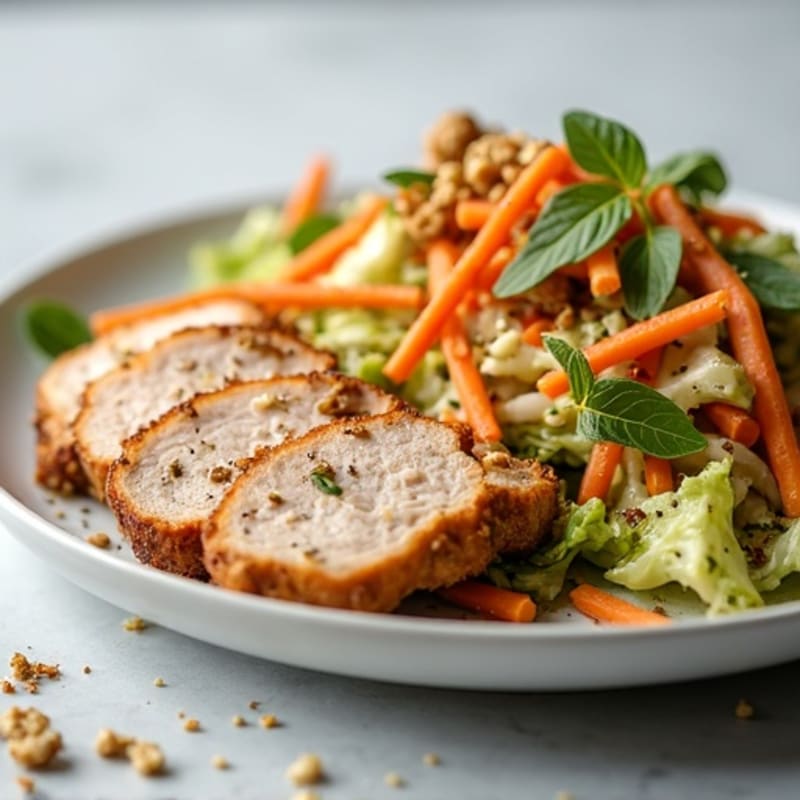 Grilled Turkey Breast with Crunchy Cabbage Slaw