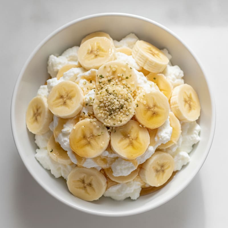 Greek Yogurt Protein Parfait with Honey and Sliced Banana