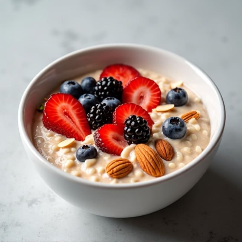 Creamy High-Protein Kwark with Fresh Berries and Toasted Nuts