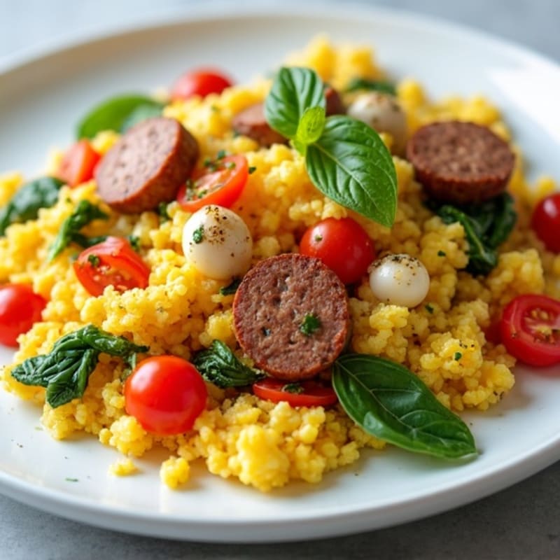 Fluffy Garden Vegetable Scramble
