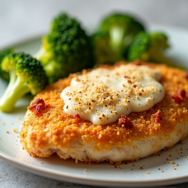 Crispy Baked Chicken Parmesan with Roasted Broccoli