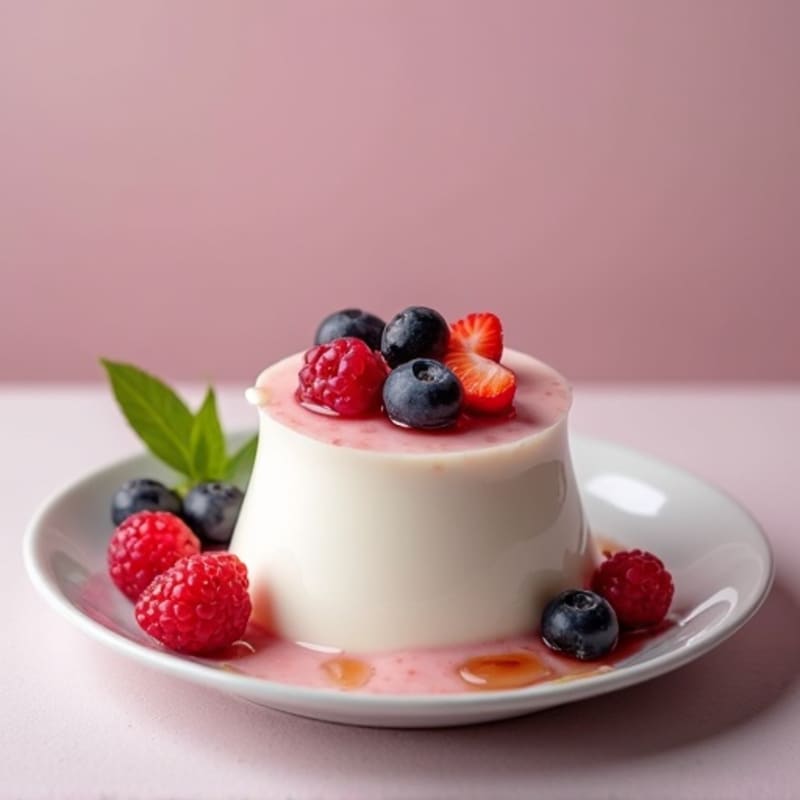 Silky Greek Yogurt Protein Mousse with Mixed Berries