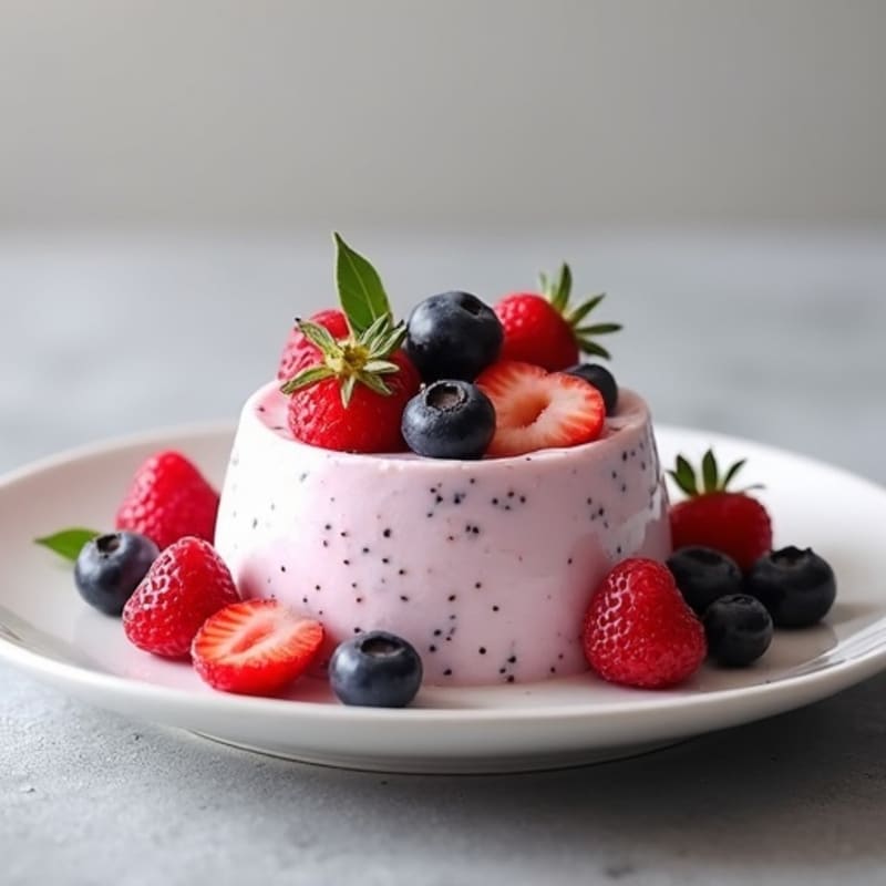 Silky Greek Yogurt Protein Mousse with Mixed Berries