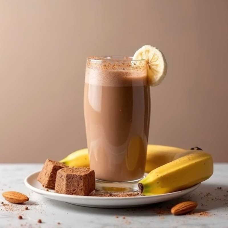 Creamy Chocolate Protein Shake with Almond Butter