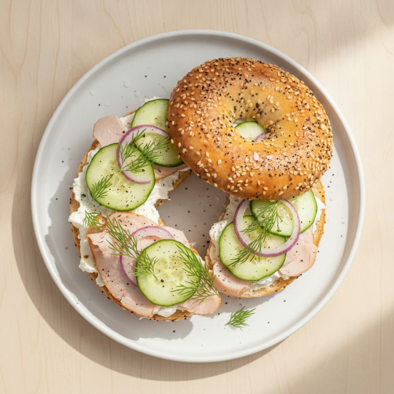 Protein-Packed Toasted Everything Bagel