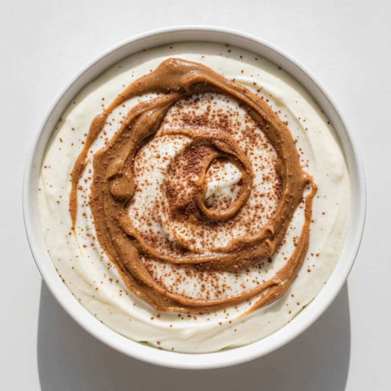 Silky Greek Yogurt Protein Mousse with Almond Butter Swirl