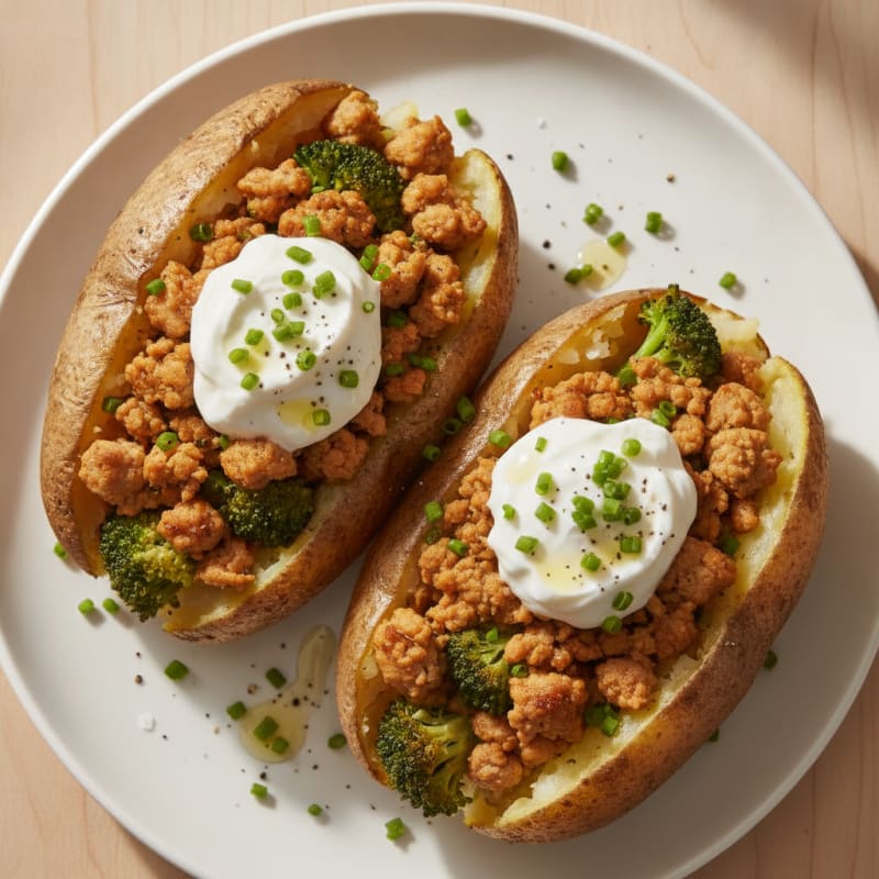 Hearty Loaded Baked Potatoes with Chives