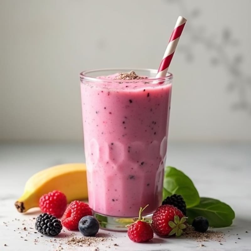 Creamy Lactose-Free Berry Protein Smoothie