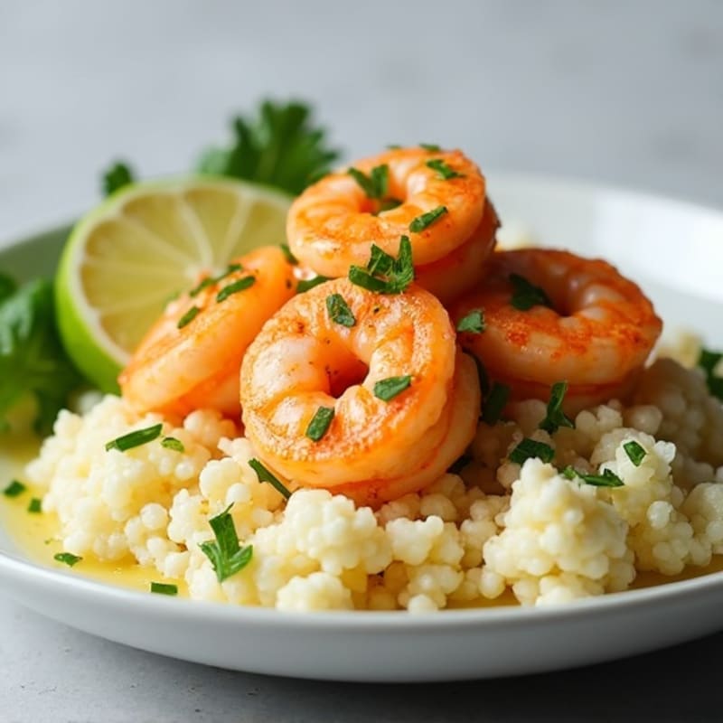 Garlic-Lime Shrimp with Coconut Cauliflower Rice