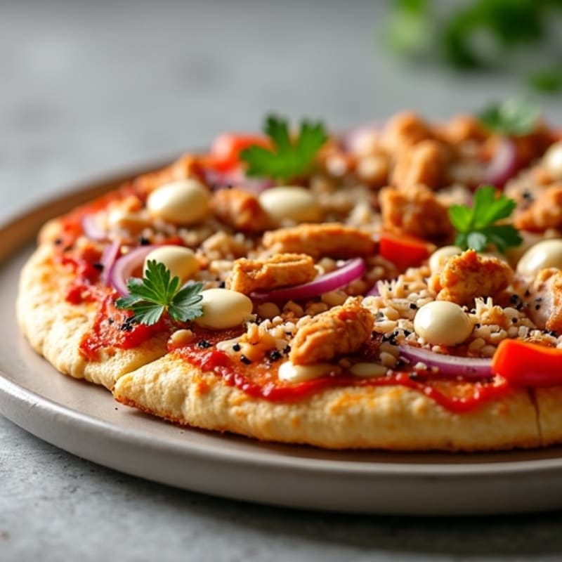 High-Protein BBQ Chicken Pizza