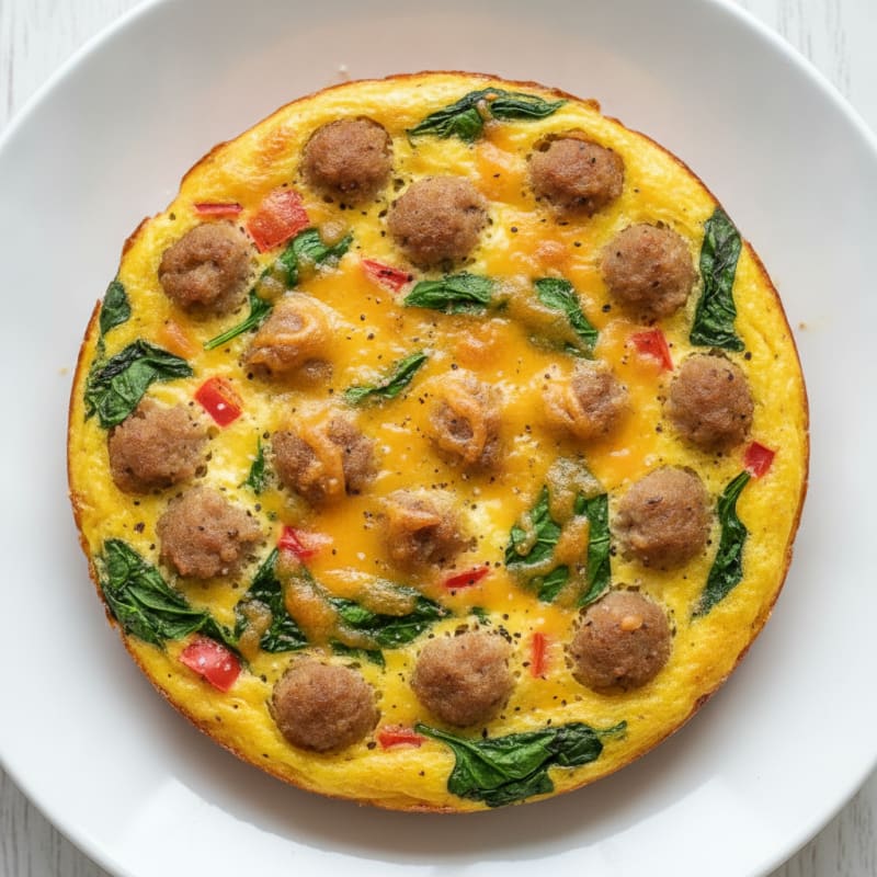 Sausage and Cheddar Egg Bake