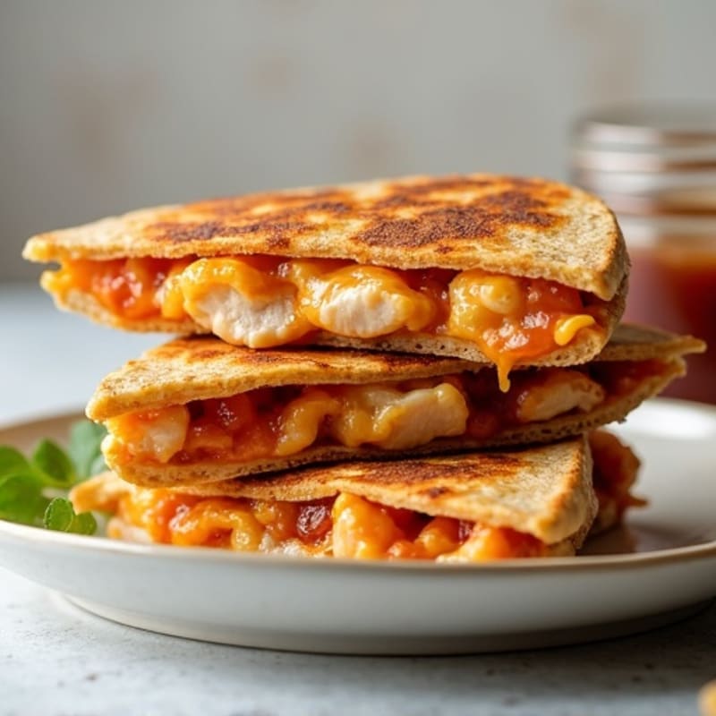 Crispy Whole Wheat BBQ Chicken Quesadilla