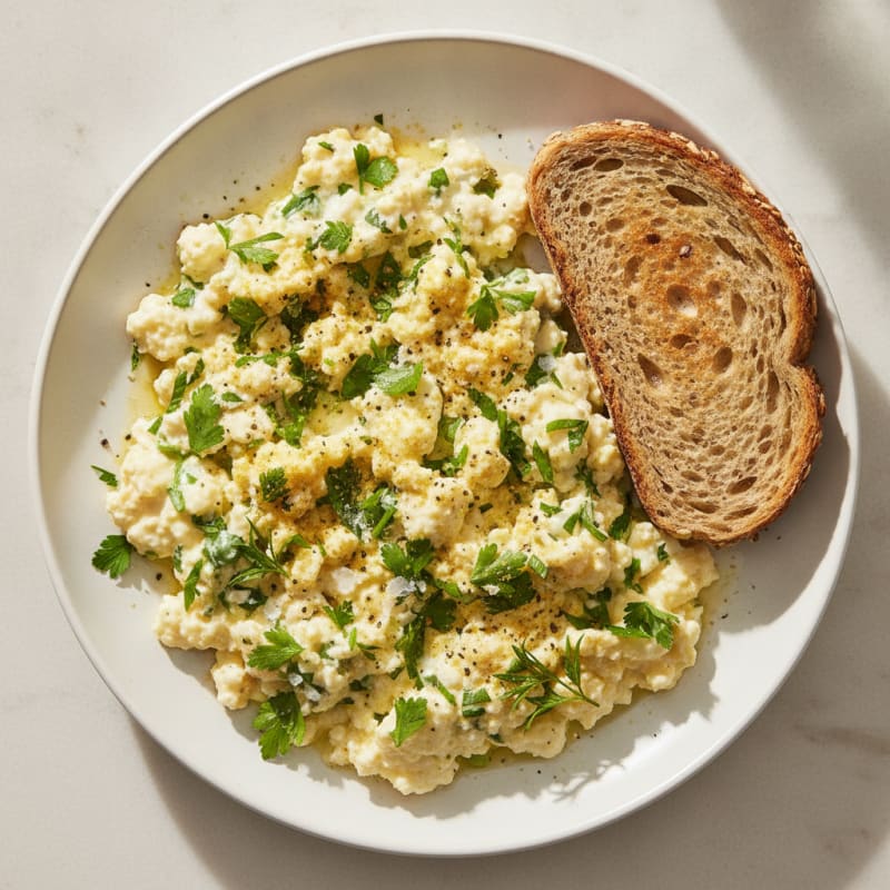 Oeufs Brouillés aux Fines Herbes