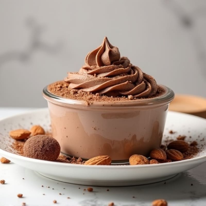 Greek Yogurt Protein Mousse with Cocoa and Chia
