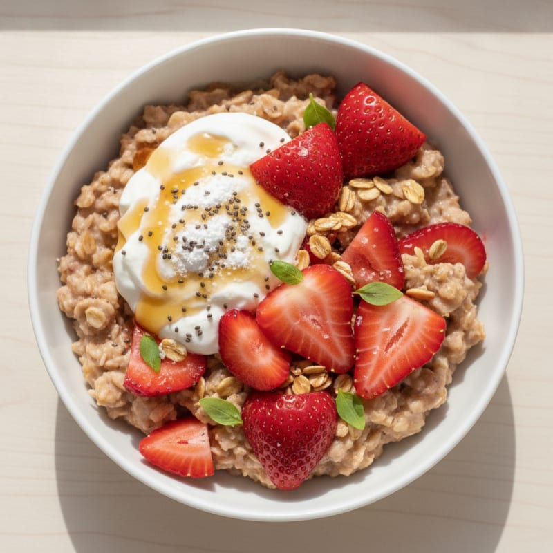 Strawberry Shortcake Overnight Oats