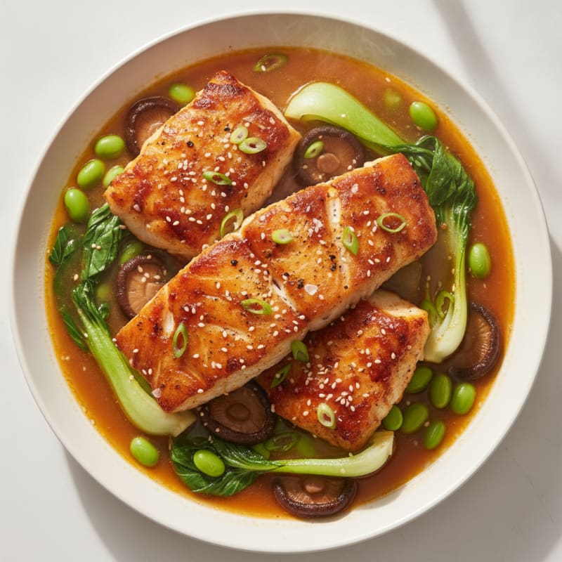 Baked Cod with Spicy Chili Glaze