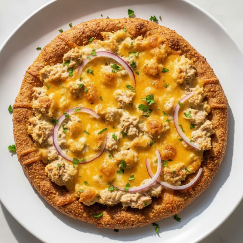 Tuna Melt Pizza with Red Onion