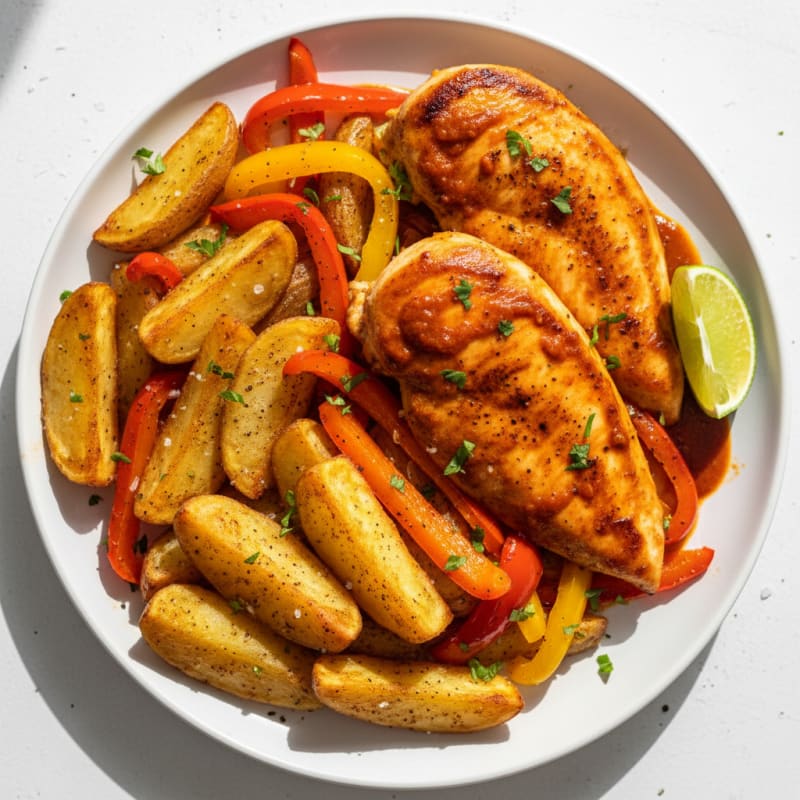 Spicy Chipotle Chicken and Crispy Roasted Potatoes