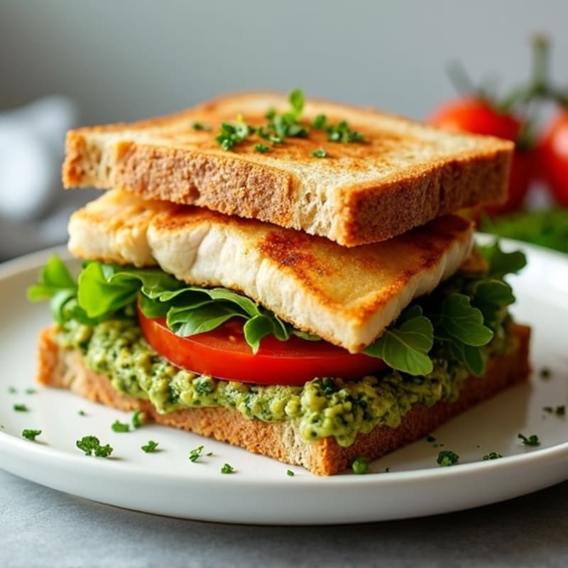 Fresh Herb Pesto Chicken Sandwich with Arugula