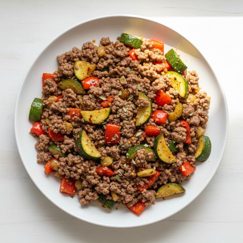 Savory Ground Beef and Veggie Skillet
