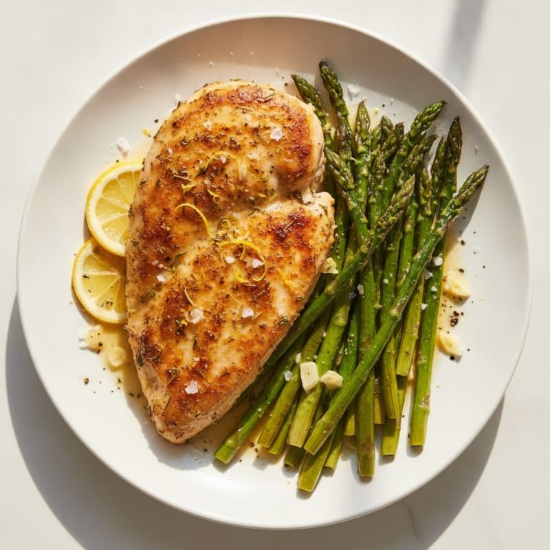 Lemon Herb Chicken with Roasted Asparagus