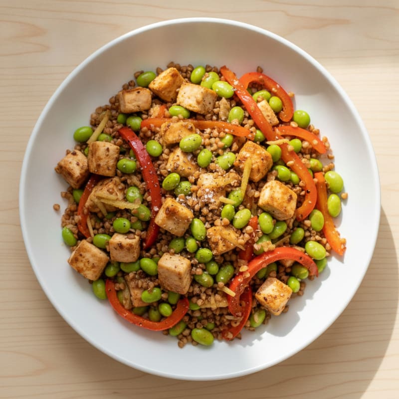 Buckwheat and Edamame Stir-Fry