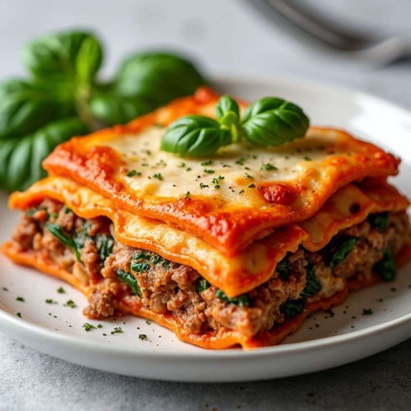 Lean Ground Beef Lasagna Skillet with Creamy Ricotta and Spinach