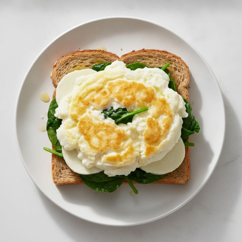Egg White and Spinach Breakfast Sandwich with Whole Wheat Bread