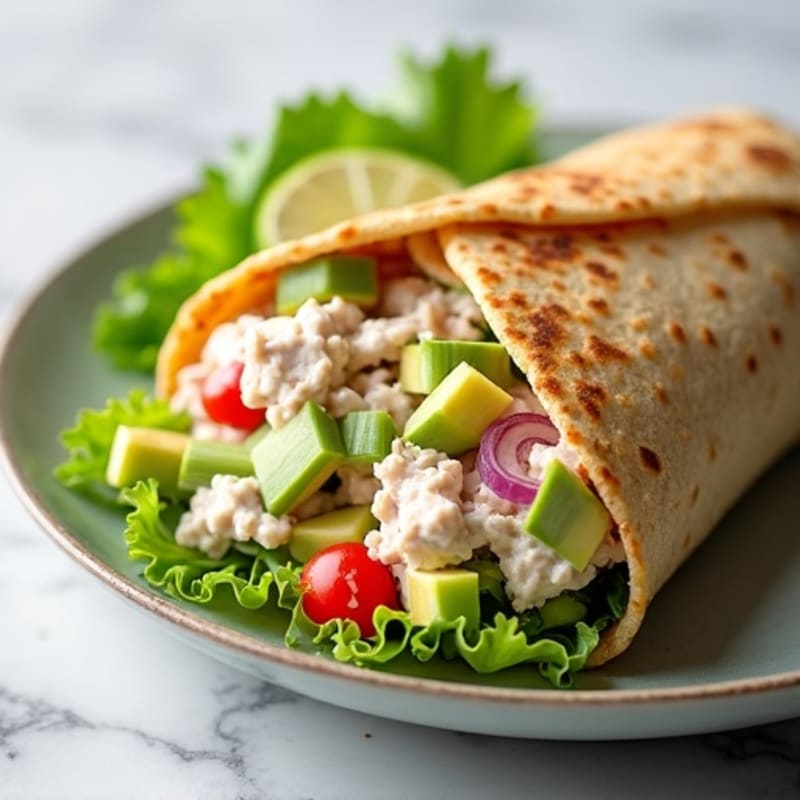 Fresh Creamy Tuna Salad Wrap