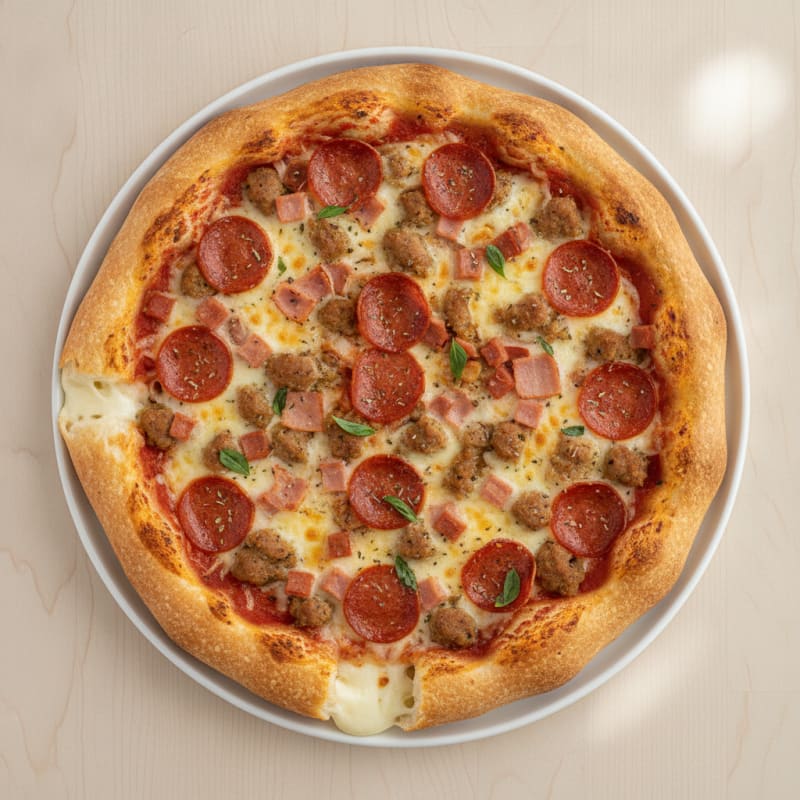 Hearty Stuffed Crust Meat Lovers Pizza