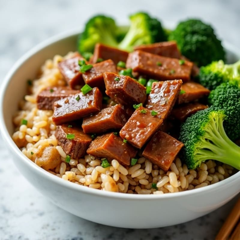 Ginger-Garlic Beef and Broccoli Rice Bowl