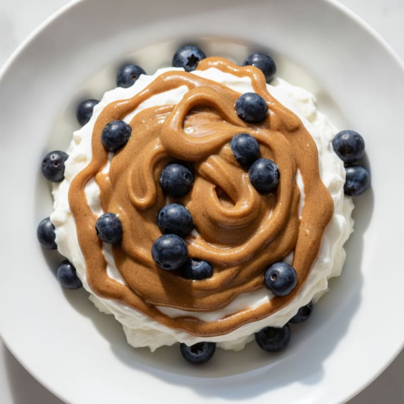 Greek Yogurt Protein Parfait with Almond Butter and Berries