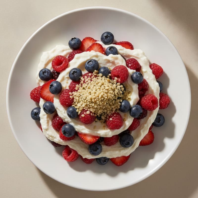 Greek Yogurt Protein Parfait with Mixed Berries
