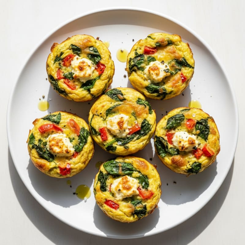 Golden Baked Egg and Veggie Muffins