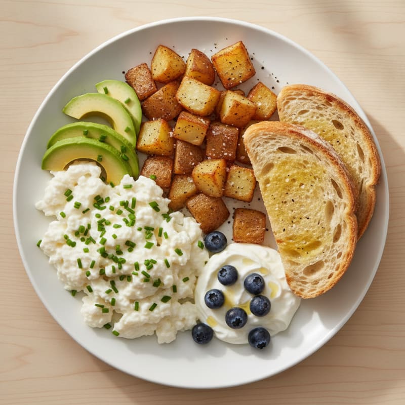 Egg White Scramble with Roasted Potatoes