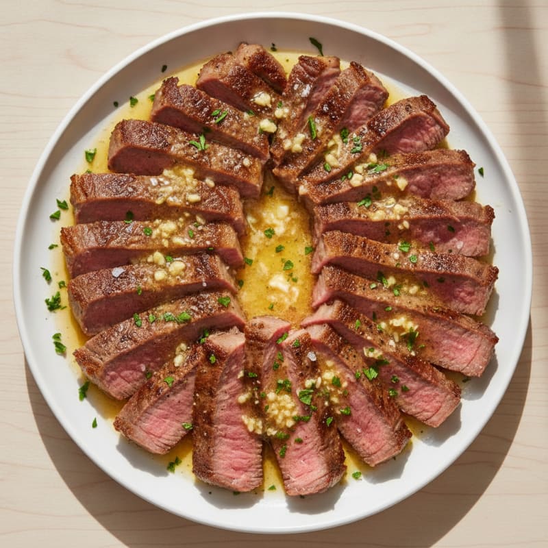 Pan-Seared Steak with Garlic Butter