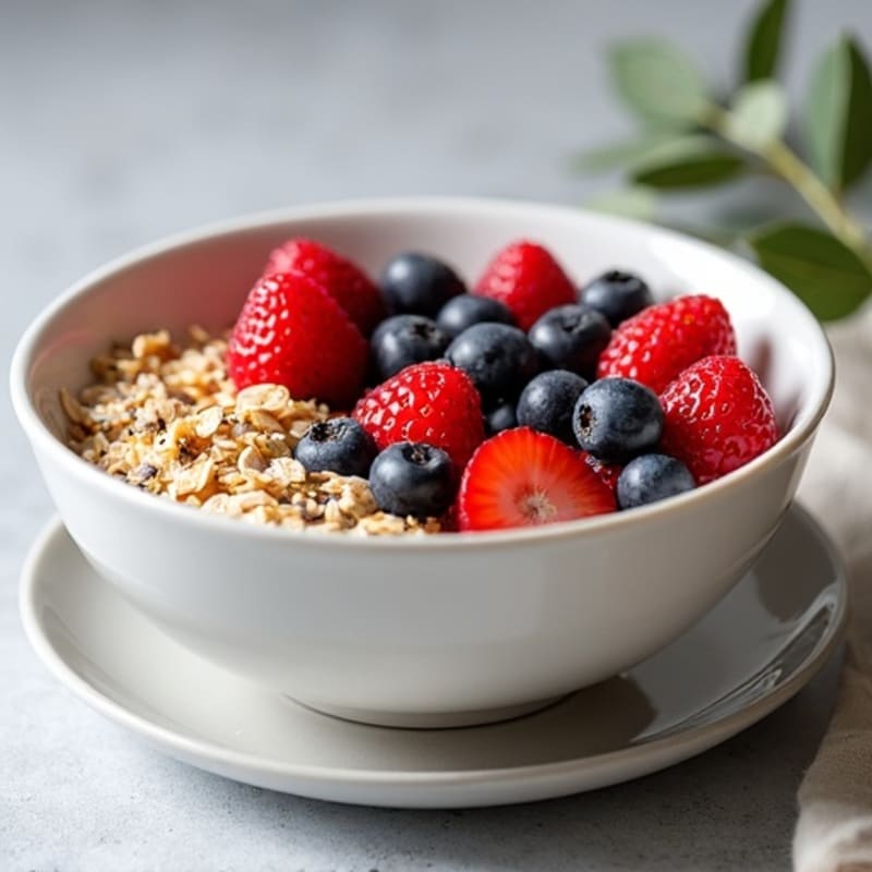 Creamy Greek Yogurt Protein Oats with Mixed Berries