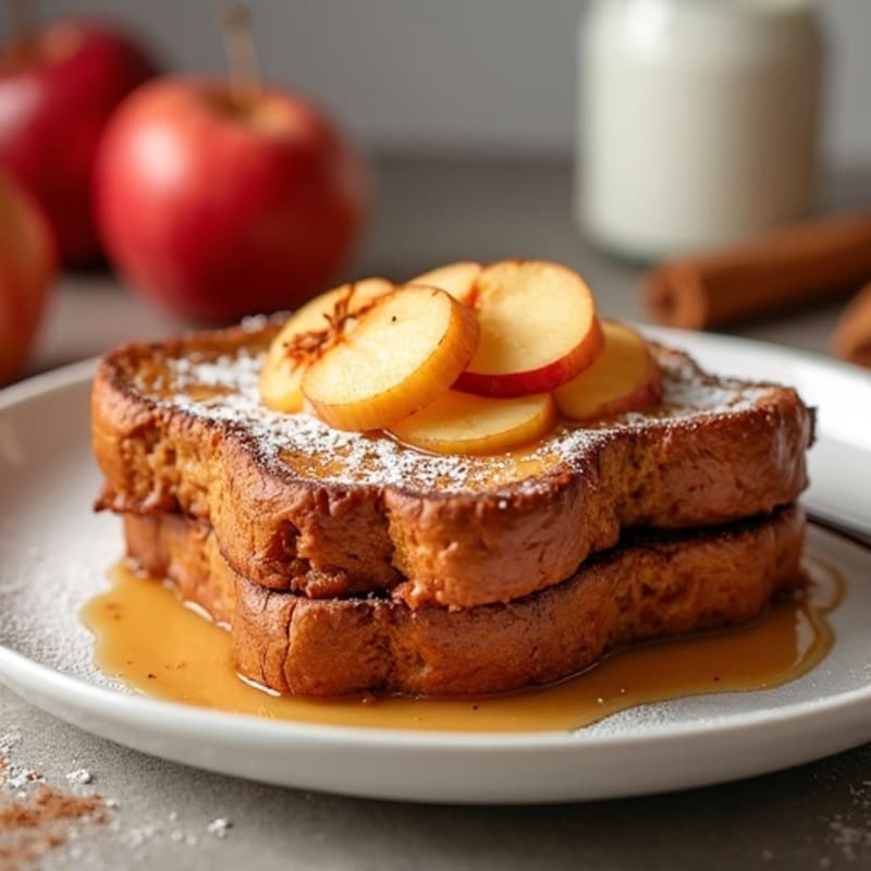 Warm Baked Apple Cinnamon Protein French Toast