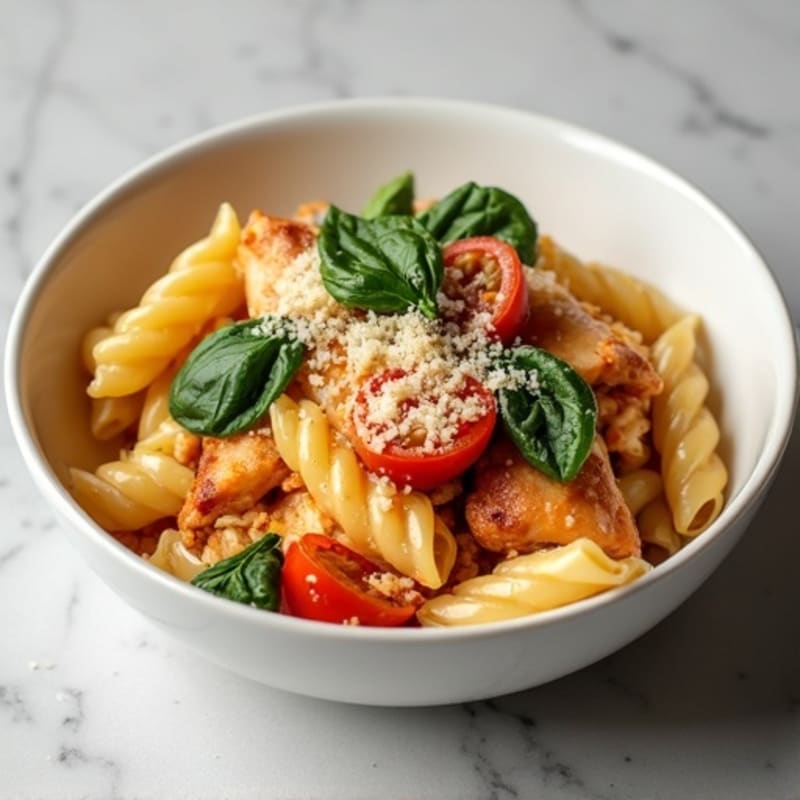 Creamy Sun-Dried Tomato Chicken Pasta Bake