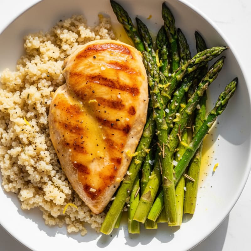 Zesty Lemon Herb Chicken with Roasted Asparagus
