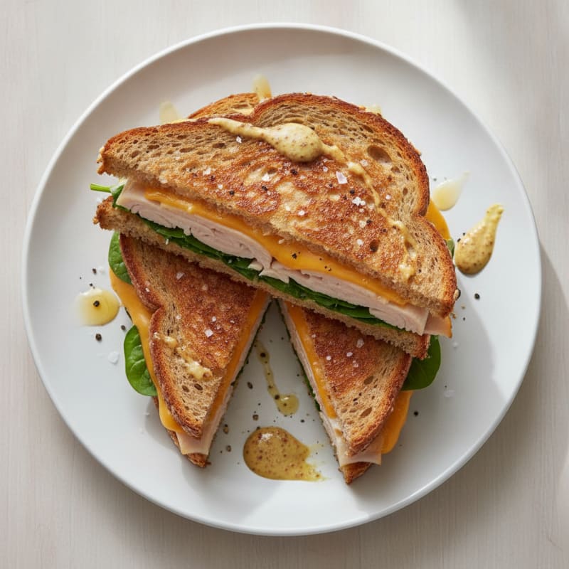 Gourmet Triple-Decker Grilled Cheese